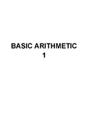 Basic Arithmetic 1