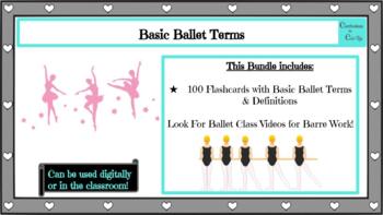 Preview of Dance: Basic Ballet Terms Flashcards