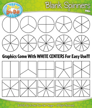 Preview of Basic Blank Spinners Clipart {Zip-A-Dee-Doo-Dah Designs}