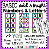Basic Bold & Bright | Numbers and Letters for labels and w