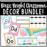 Basic Bright Classroom Decor | BUNDLE!