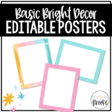 Basic Bright Decor | EDITABLE Blank Posters