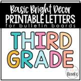 Basic Bright Decor | Printable Bulletin Board Letters