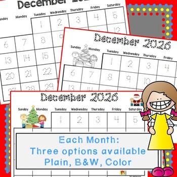 Calendar Templates: to December 2024! by MsEducator | TpT