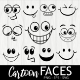 Basic Cartoon Faces - Human Expression Clipart