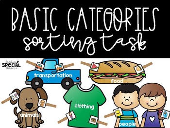 Preview of Basic Category Sorting Clothespin Tasks