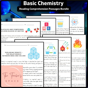 Preview of Basic Chemistry Reading Comprehension Passages Bundle