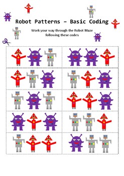 Preview of Basic Coding - Robot Patterns
