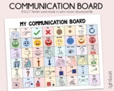 Basic Communication Board for kids, Language board, Aided-