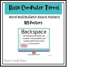 Preview of Basic Computer/Technology Terms Posters/Bulletin Boards/Word Wall