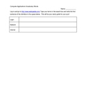 Basic Computer Terms Worksheet