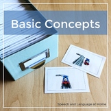 Basic Concept Photo Cards for Speech Therapy and Preschool