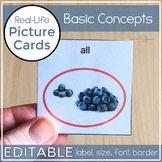 Basic Concept Picture Cards | Real Life Photos Visuals for
