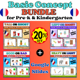 Basic Concepts. 80 Printable Task Cards in French for Pres