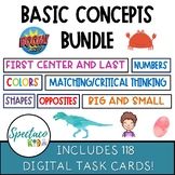 Basic Concepts kindergarten mega Bundle Speech therapy boom cards