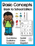 Basic Concepts: Back to School Edition {Flashcards & Worksheets}