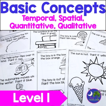 Preview of Basic Concepts Speech Therapy | Preschool Level | Following Directions