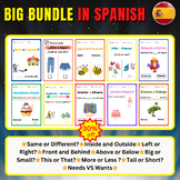 Basic Concepts Big Bundle in Spanish for Prek&k. Printable