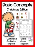 Basic Concepts: Christmas Edition (Flashcards and Worksheets)