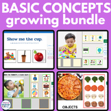 Basic Concepts Bundle Boom Cards for Speech Therapy and La
