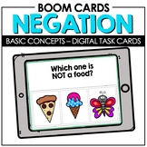 Basic Concepts NEGATION NOT for Speech Therapy Boom Cards™️