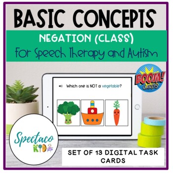 Preview of Negation basic concepts class categories for Speech Therapy and Autism