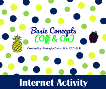 Preview of Basic Concepts (Off & On) BOOM CARDS, Distance Learning Activity