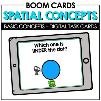 Preview of Basic Concepts Prepositions & Spatial Concepts for Speech Therapy Boom Cards™️