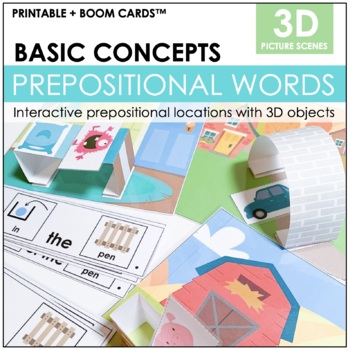 Preview of Basic Concepts Prepositions | BOOM CARDS™​ Included