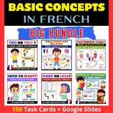 Basic Concepts.Printable Task Cards and Activities in Fren