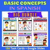 Basic Concepts.Printable Task Cards and Activities in Span