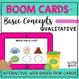 Basic Concepts QUALITATIVE Boom Cards™ {Speech Therapy Dis