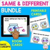 Same and Different Speech Task & Boom Cards Bundle