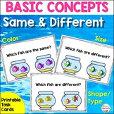 Basic Concepts Same and Different Printable Cards™ Speech 