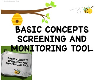 Preview of Basic Concepts Screening & Monitoring for Speech Therapy 