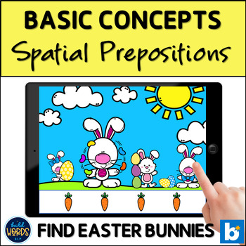Preview of Basic Concepts Spatial Prepositions Easter Find Bunnies BOOM™ Cards