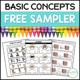 Basic Concepts Speech Therapy FREE SAMPLER No Prep