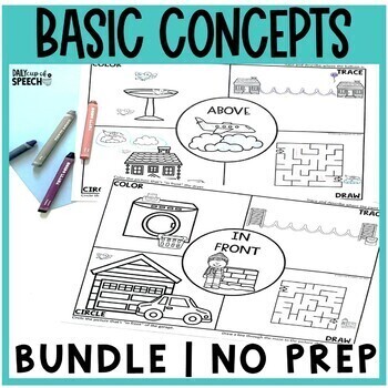 Preview of Speech Therapy Homework | Basic Concepts Spatial Concepts | Informal Screeners
