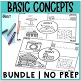 Speech Therapy Homework | Basic Concepts Spatial Concepts 