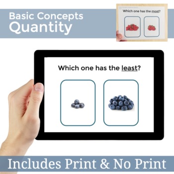 Preview of Basic Concepts Speech Therapy Quantity Quantitative | Digital & Printable
