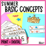 Basic Concepts Summer Speech Therapy Activities | Spatial 