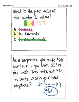 Preview of Basic Construction Math Review - REAL WORLD PRE-ALGEBRA (answers included)