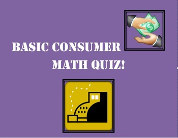Preview of Basic Consumer Math Quiz