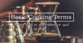 Basic Cooking Terms
