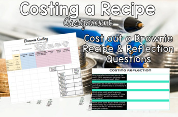 Preview of Basic Costing a Recipe Assignment for Intro to Culinary