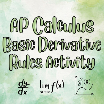 Preview of Basic Derivative Rules Activity