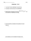 Basic Derivative Rules and Formal Definition Quiz