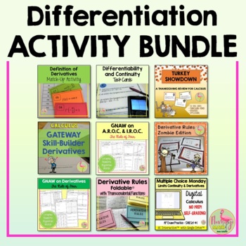 Preview of Calculus Differentiation Activities  (Units 2 -3)