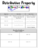 Basic Distributive Property Notes w/ variables