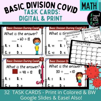 Preview of Basic Division "During Covid" Task Cards